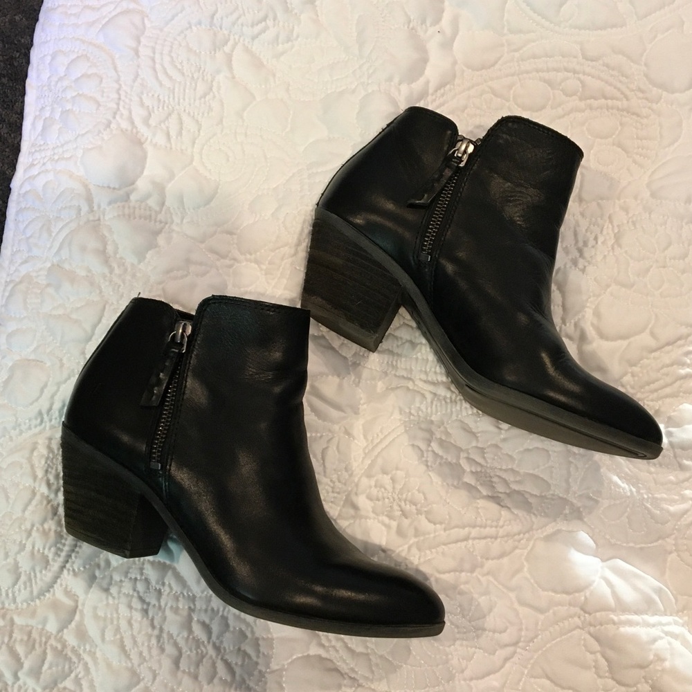 Frye Sleek Black Ankle Booties